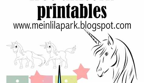 12+ free unicorn printables - Einhorn - round-up | MeinLilaPark