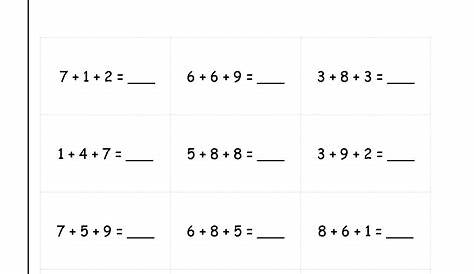 Add 3 Small Numbers Worksheet - Ana Perry's Subtraction Worksheets