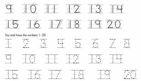 Tracing Numbers 20 30 Worksheets | AlphabetWorksheetsFree.com