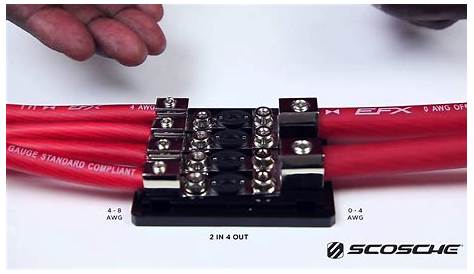 Scosche Power Distribution Block For 12V Car Audio Installation - YouTube