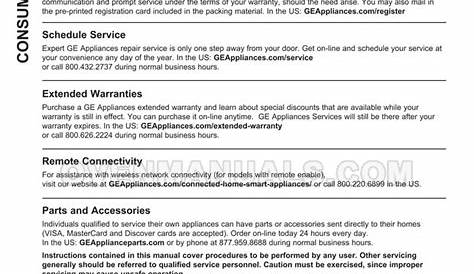 GE PGS930YPFS Profile Series Range Owner's Manual