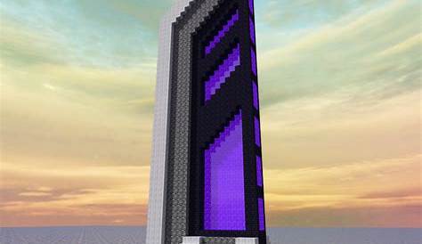 i made a futuristic nether portal : r/Minecraft