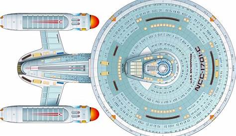 U.S.S. Enterprise NCC-1701-C - "Yesterday's Enterprise" Top View | Star