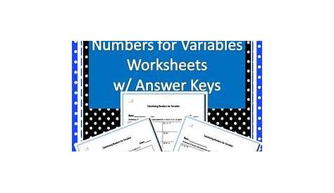 substituting variables worksheet