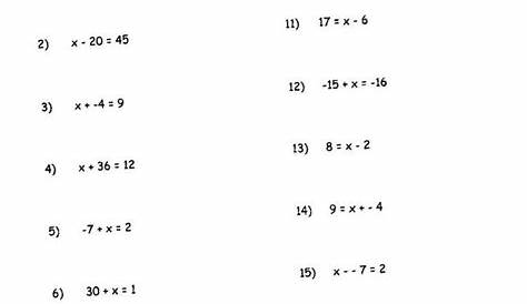 7th Grade Pre Algebra Worksheets | Pre algebra worksheets, Algebra