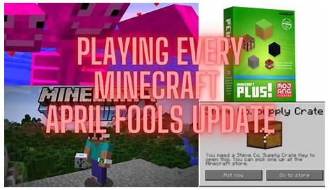 PLAYING EVERY MINECRAFT APRIL FOOLS UPDATE!!!!!! - YouTube