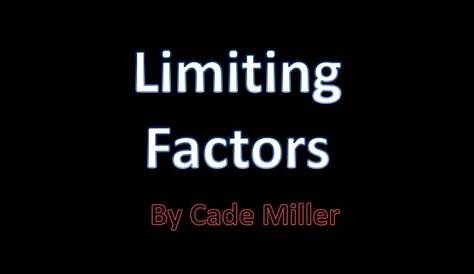limiting factors worksheet 5th grade