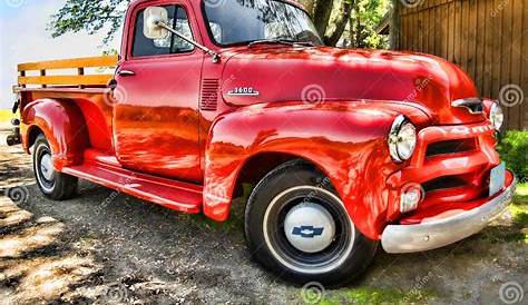 red chevy pickup truck