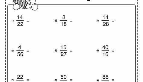 simplify fraction worksheets