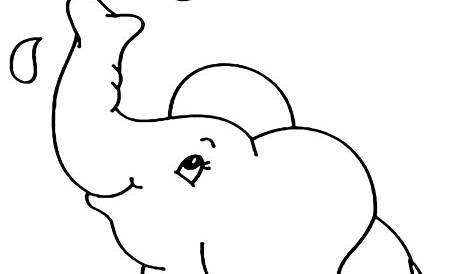Elephant coloring to download for free - Elephants Kids Coloring Pages