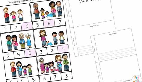 family members worksheet for kindergarten