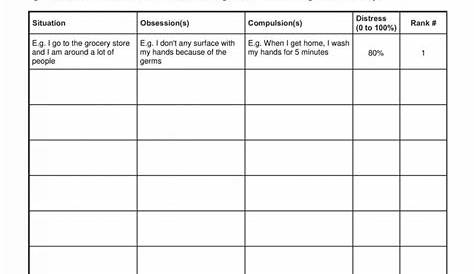 OCD Exposure Hierarchy Worksheet PDF - TherapyByPro