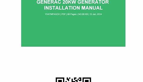 Generac 20kw generator installation manual by GeraldVezina4561 - Issuu