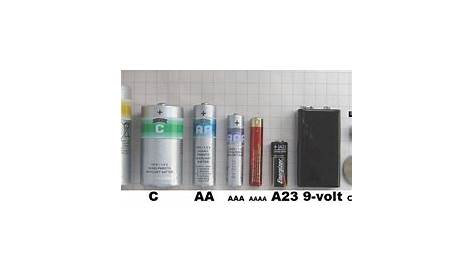 Difference between AA, AAA, AAAA, A23, C, D, 4.5-volt, 9-volt batteries?