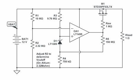 battery protection circuit schematic