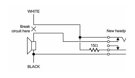 stereo headphone jack wiring schematic
