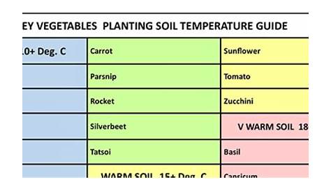 ground temperature for planting vegetables
