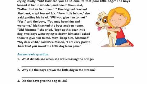 Reading Comprehension Worksheets For Grade 3 | 3rd grade reading