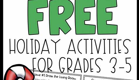 FREE Holiday Activities for Students in grades 3-5