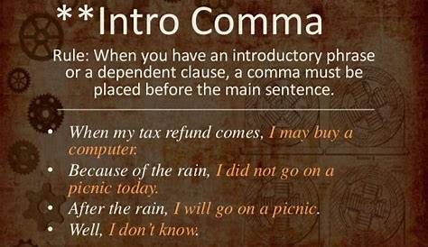 Comma rules