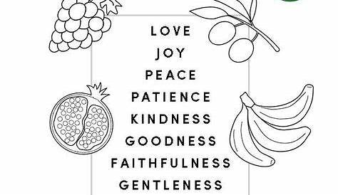 Printable Fruit of the Spirit Coloring Page (With images) | Bible study