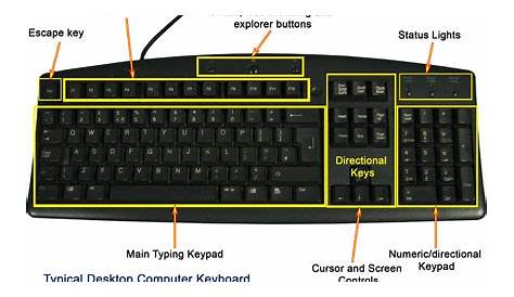 Computer keyboard diagram | Main keyboard layout