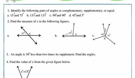 Lines and Angles class 7 maths | Angles worksheet, Supplementary angles