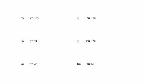 gcf worksheet 5th grade