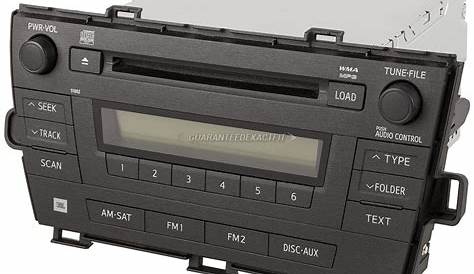 2010 Toyota Prius Radio or CD Player AM-FM-6CD-MP3 - JBL - 8 speaker - Face code 51882 18-41001 R