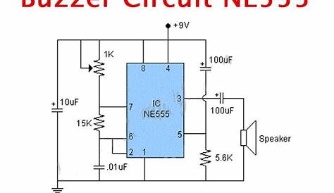 Simple Buzzer Circuit with NE555 IC
