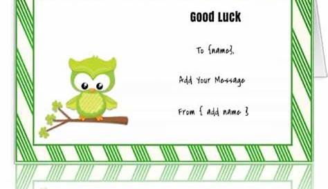 Good Luck Cards – 101 Greeting Cards