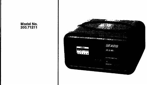 battery charger instruction manual