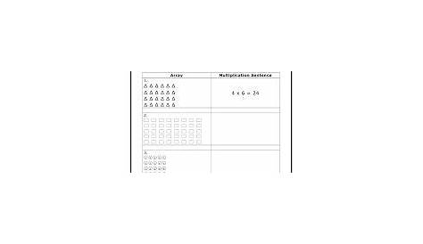 Image result for division arrays free worksheets | Array worksheets