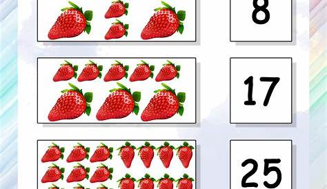 kindergarten matching numbers to objects worksheets