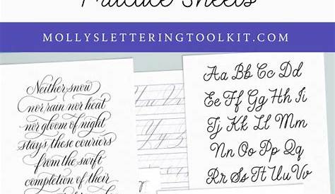 Free Printable Calligraphy Practice Sheet | Lettering guide, Learn
