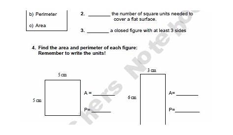 perimeter worksheets with answers