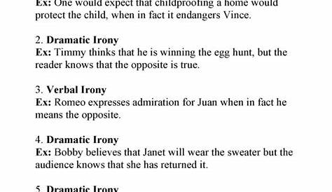 Identifying Irony Worksheet Answers — db-excel.com