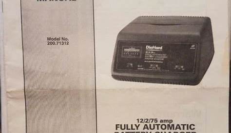 sears battery charger manual