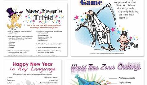 New Year’s Party Printable Games Discounts and Deals, For the Holidays