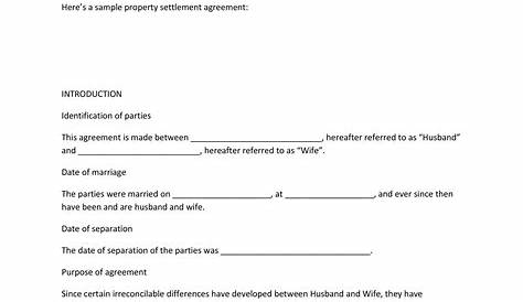 43 Free Settlement Agreement Templates [Divorce/Debt/Employment..]