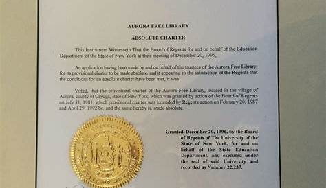 Charter Documents | Aurora Free Library