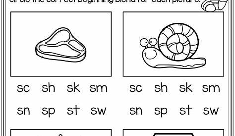First Grade Beginning Blends Worksheets – Thekidsworksheet