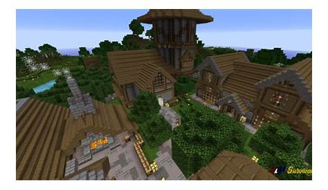 Small Medieval Style Spawn Village Minecraft Map