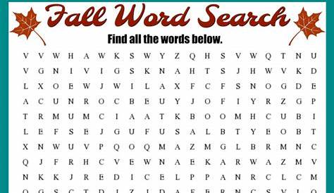 search and find printable