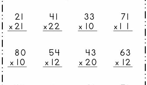 double digit multiplication worksheet 2 answers hoeden homeschool