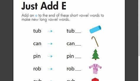 long a silent e worksheets free