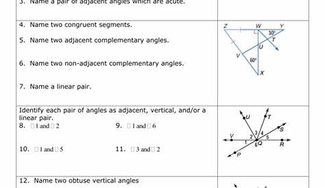 geometry angle relationships worksheet answers
