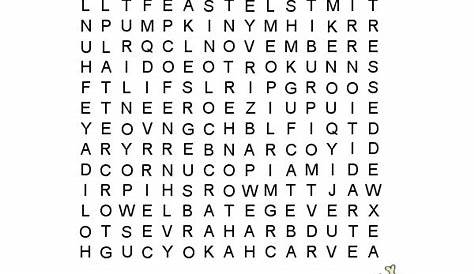 Thanksgiving Word Search - Best Coloring Pages For Kids