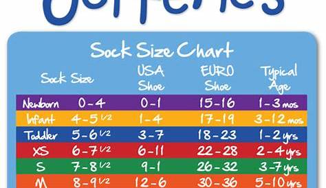 jefferies socks size chart