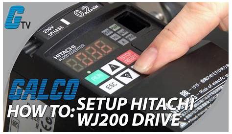 Basic Setup of Hitachi WJ200 Drive - YouTube